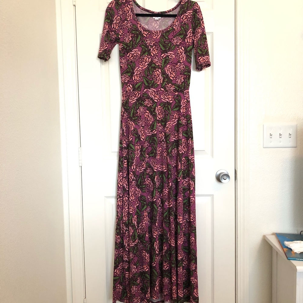 Rose patterned maxi dress